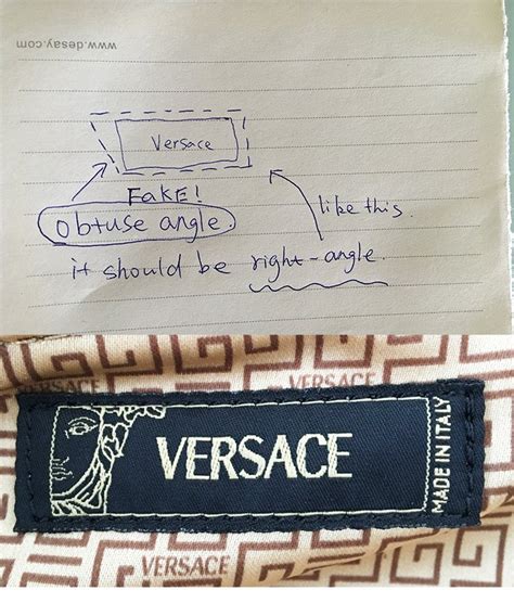 fake versace label